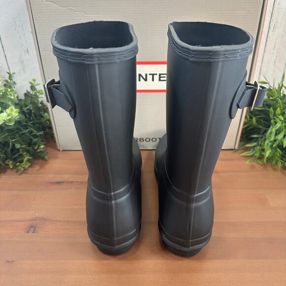 Hunter Women's Original Black Short Rain Boots Size 9 - Picture 5 of 8